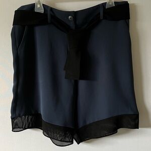 Snider, NY USA, designer Staci Snider woman’s shorts, size 14, blue, polyester